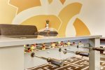 Foosball table offers entertainment for it`s guests